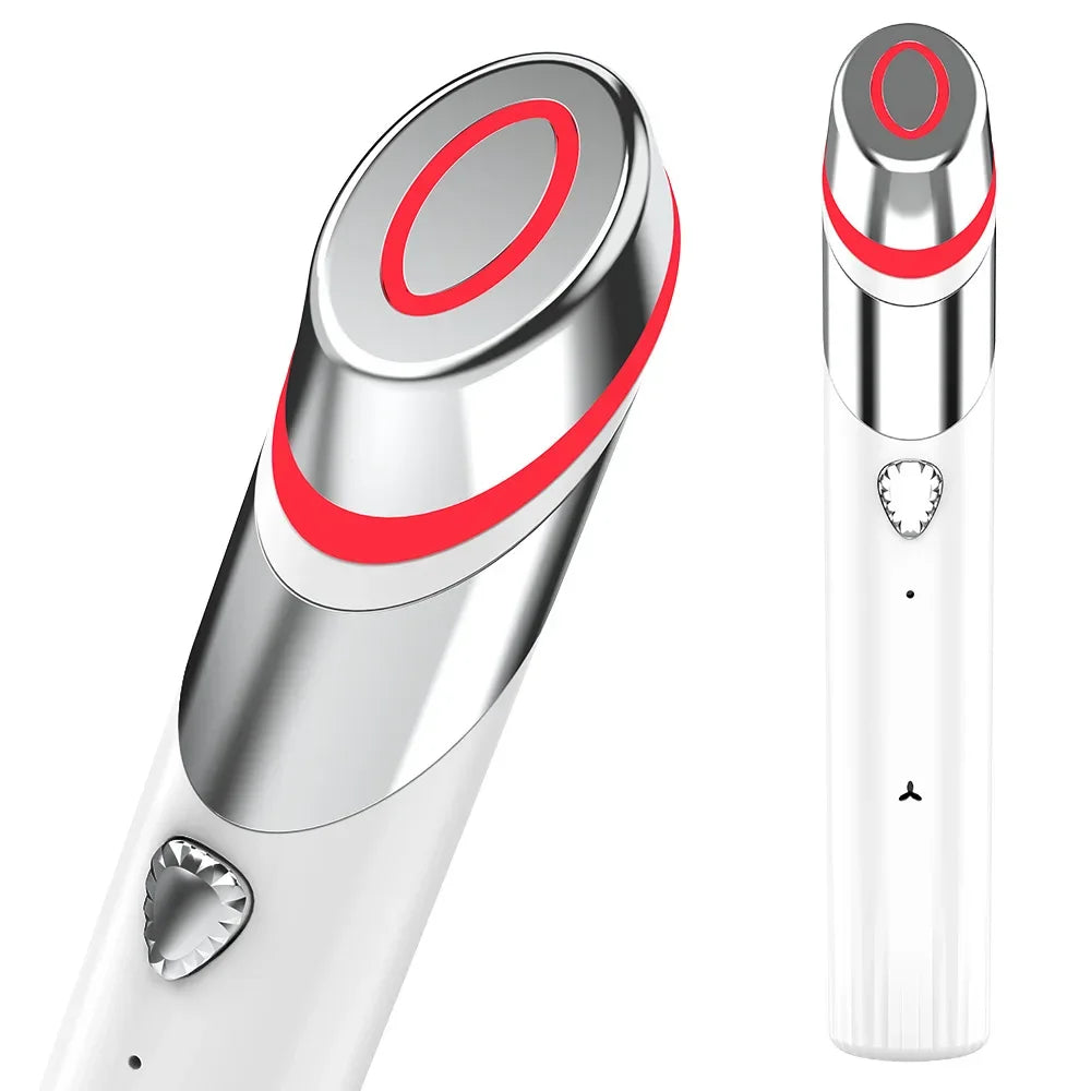 4-in-1 Microcurrent Skin Booster Wand – Red Light Therapy, Therapeutic Heat & Vibration Anti-Aging Face Tool