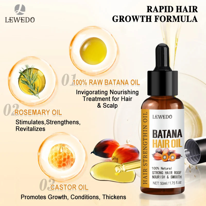 Batana Oil Hair Growth Serum — Anti-Hair Loss Essence for Thicker, Stronger Hair