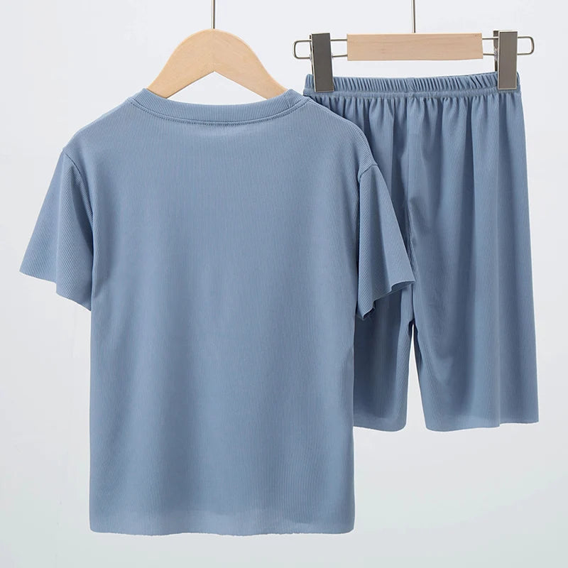 Baby Cotton Sleeveless Pajamas Set | Toddler Summer Cartoon Nightwear Kids Homewear