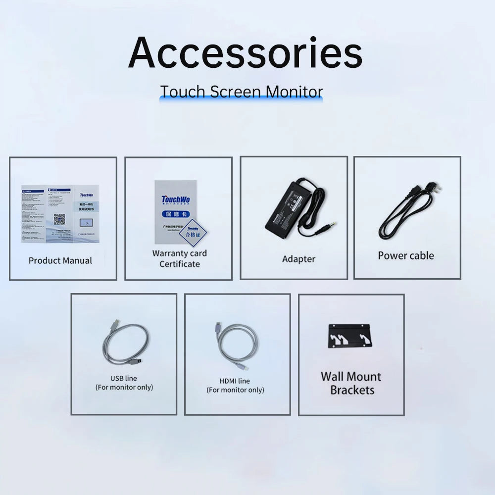 TouchWo Commercial All-in-One PC – 21.5"/23.8"/27" PCAP Touch, Intel UHD, Win10/Android