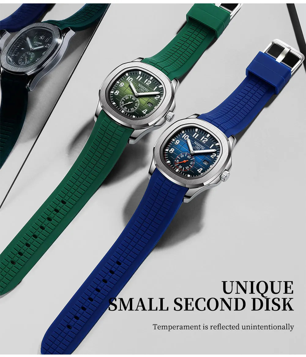 NIBOSI Men's AQUANAUT Sport Quartz Watch | Luxury Auto Date Luminous Waterproof Wristwatch