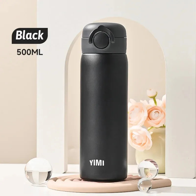 500ml 6-Layer Vacuum Thermos Tumbler – One-Touch Lid, 316 SS, Triple Seal Leakproof, Curved Spout, Soft-Touch Matte, 6 Colors