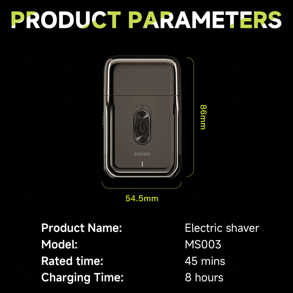 Compact Foil Electric Shaver — Pop-Up Precision Trimmer, Type-C Charging, 7000RPM