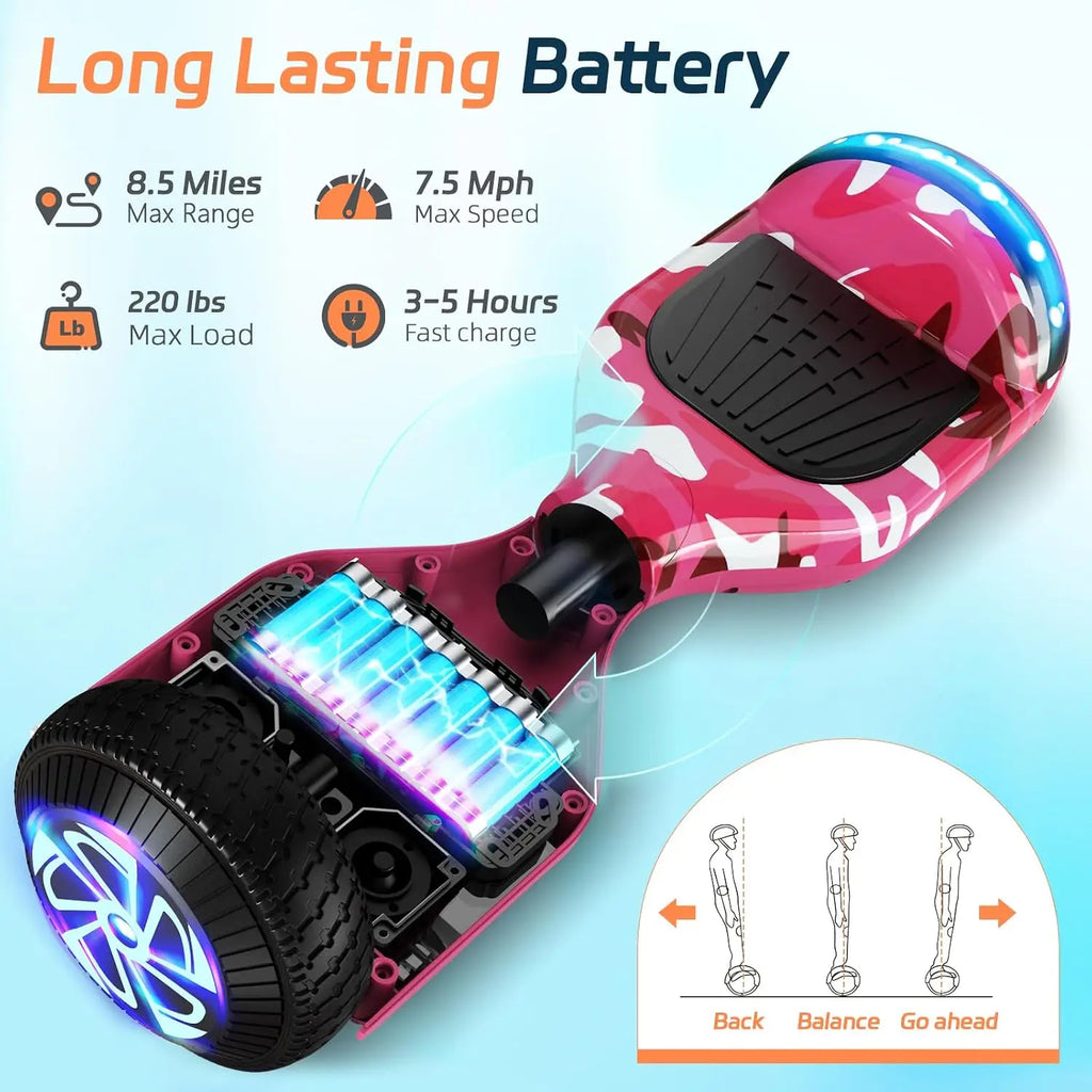 Self-Balancing Hoverboard Scooter – Bluetooth LED