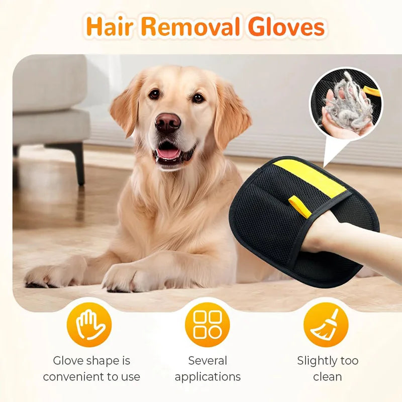 Pet Grooming Gloves — Double-Sided Hair Remover