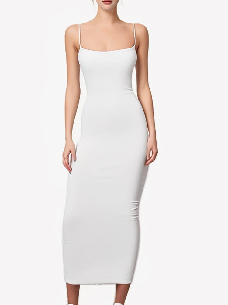 Backless Sling Maxi Dress — High Elastic Sleeveless Club Suspender Dress
