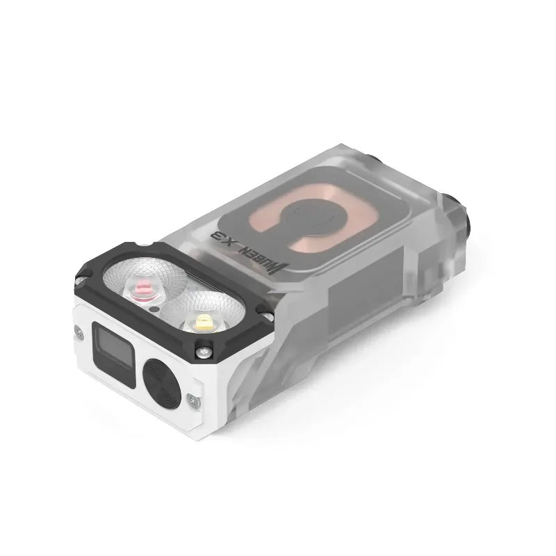 WUBEN X3 Lightok 700 Lumen Wireless Charging EDC Flashlight – Swivel Head, Red & White Light, Charging Box