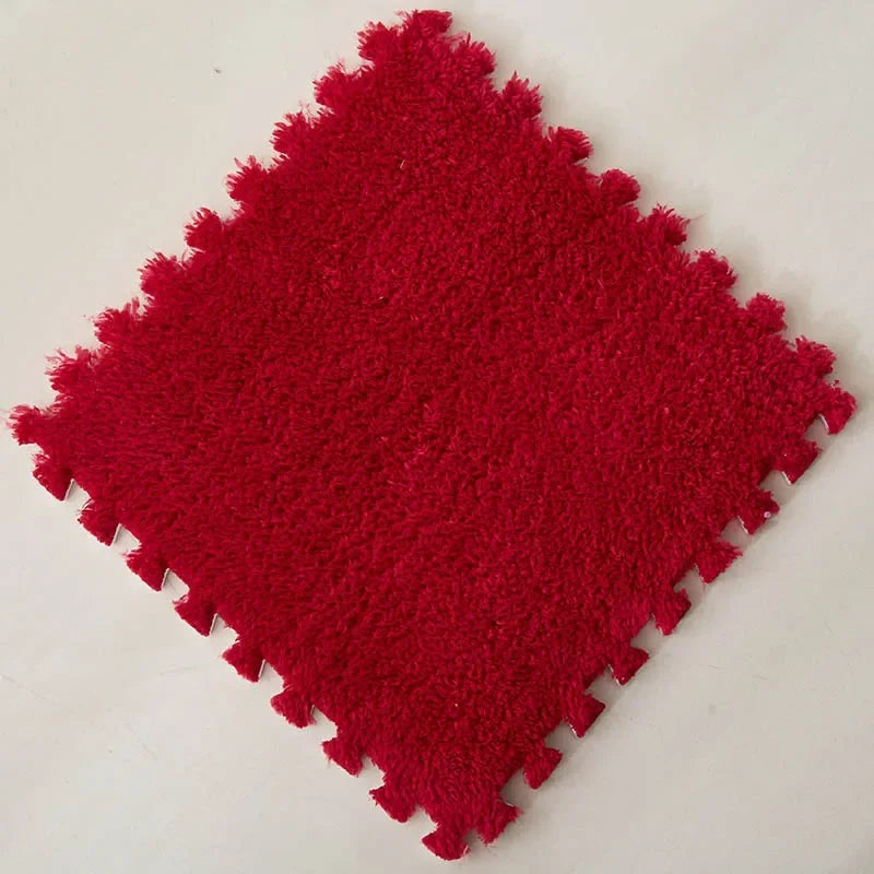 Soft Plush Kids Play Mat – Interlocking Foam Puzzle Carpet Tiles for Children, 10 or 20 Pcs