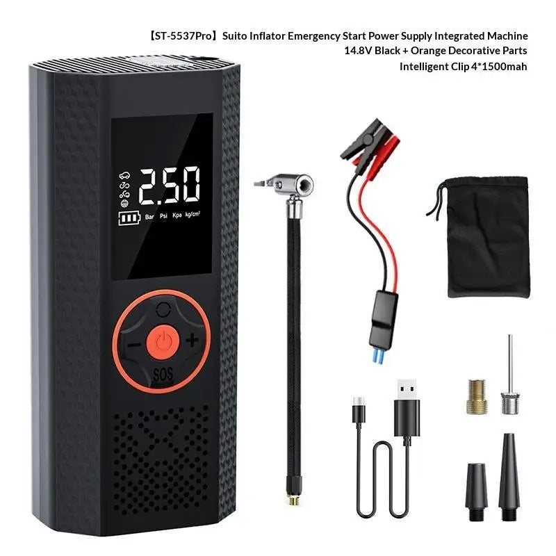 Rechargeable Cordless Tire Inflator with Digital Gauge