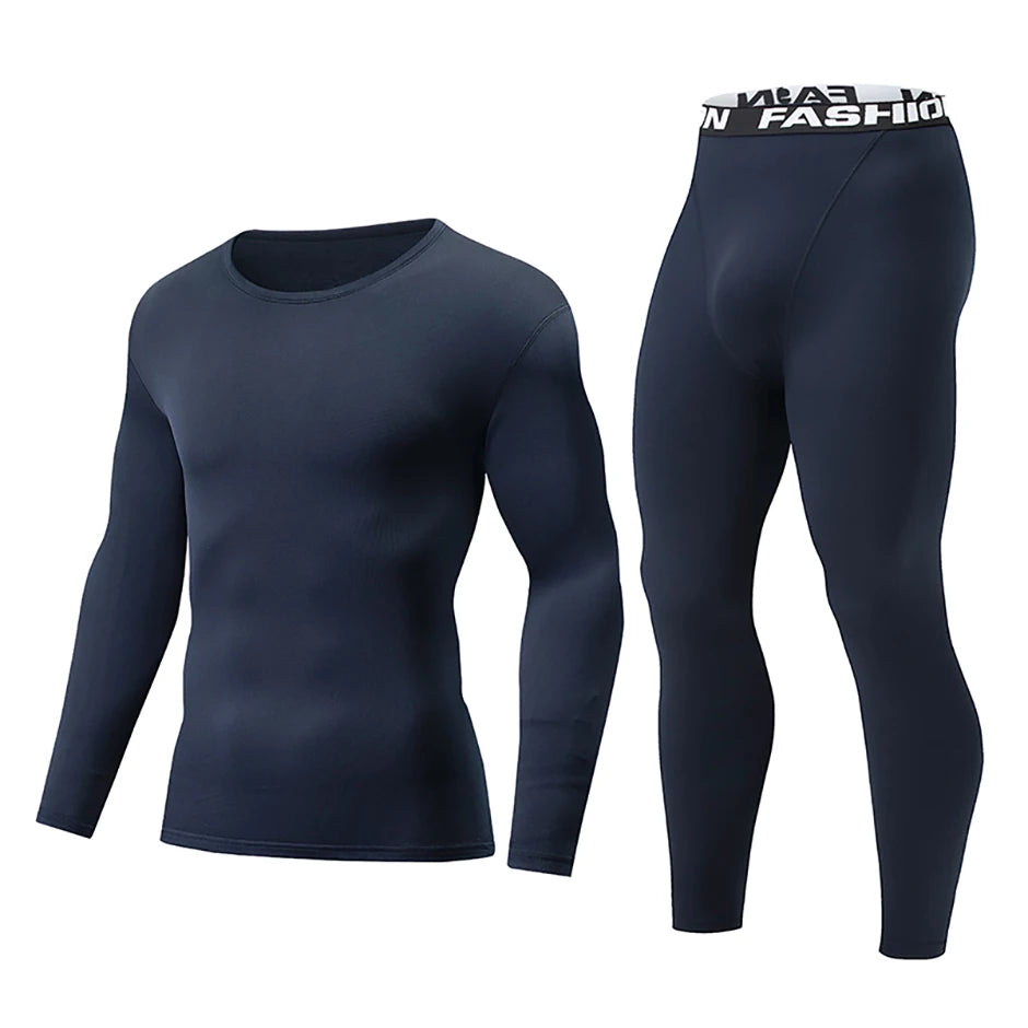 Men's Slim Fit Thermal Base Layer Set – Long Sleeve Top & Pants Warm Underwear (S–3XL)