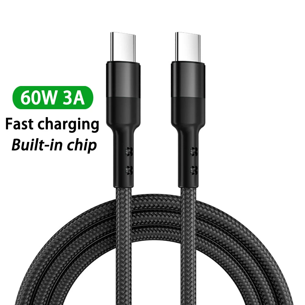 USB-C Ultra Fast Charge Cable with E-Marker Chip – PD 240W/100W/60W, 1m to 2m, 3 Colors