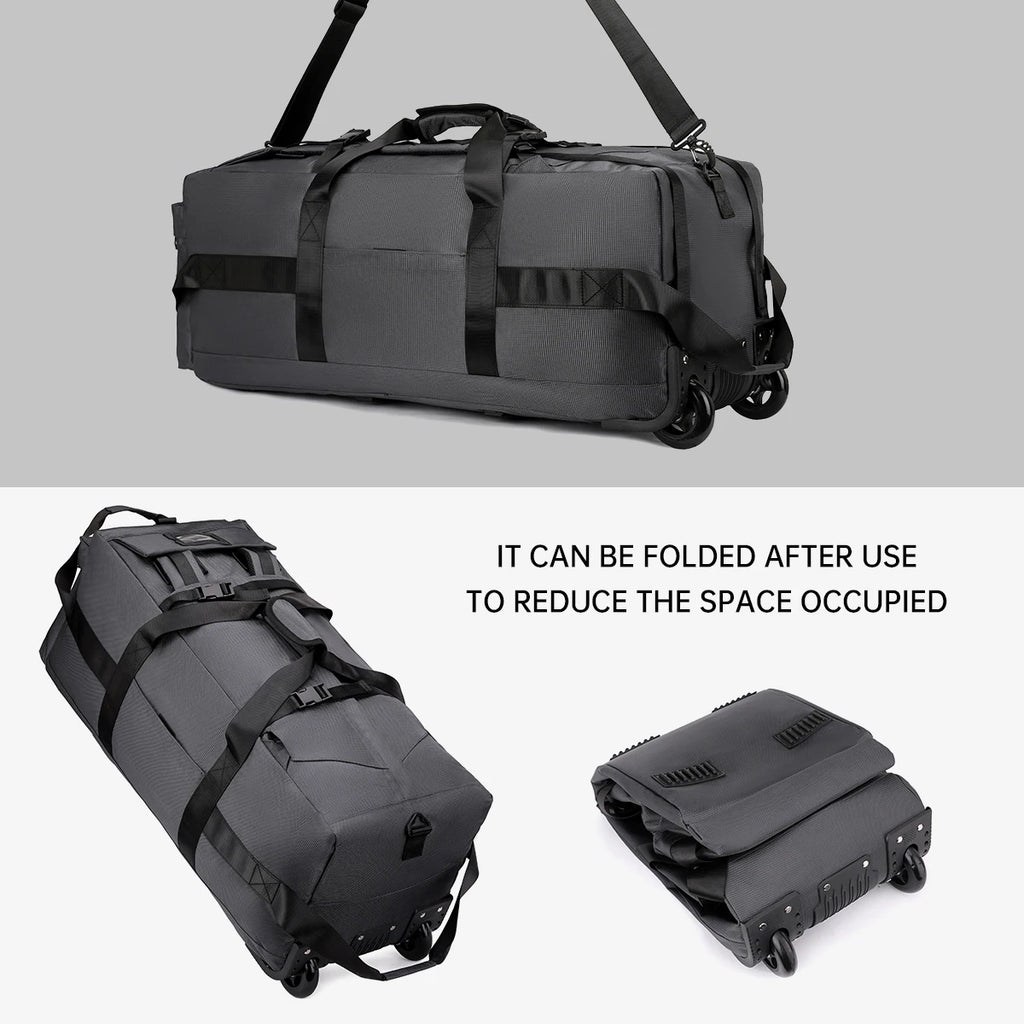 Large-Capacity Wheeled Travel Duffel Bag – Unisex Outdoor Luggage