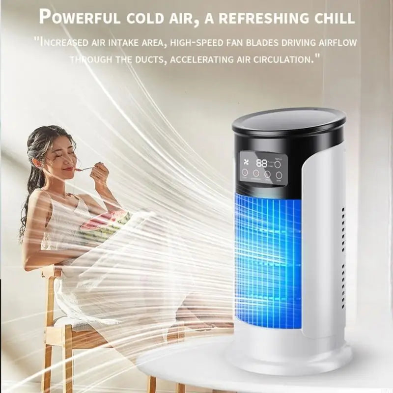 6-Speed Portable Evaporative Air Cooler — Cooling Fan Blower for Personal & Room Use