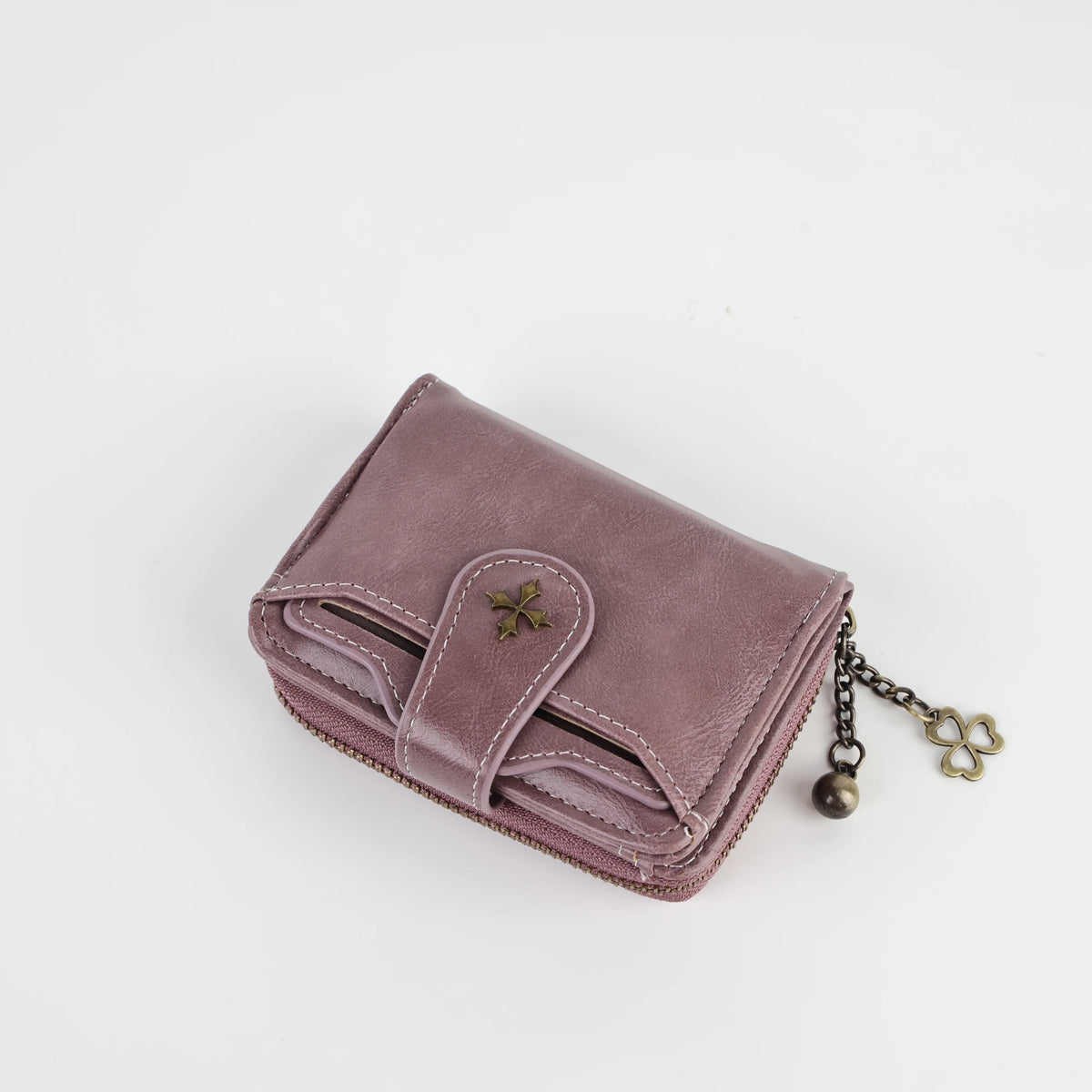 Women's Fashion Buckle Wallet – Short Zipper Coin Purse in European & American Style