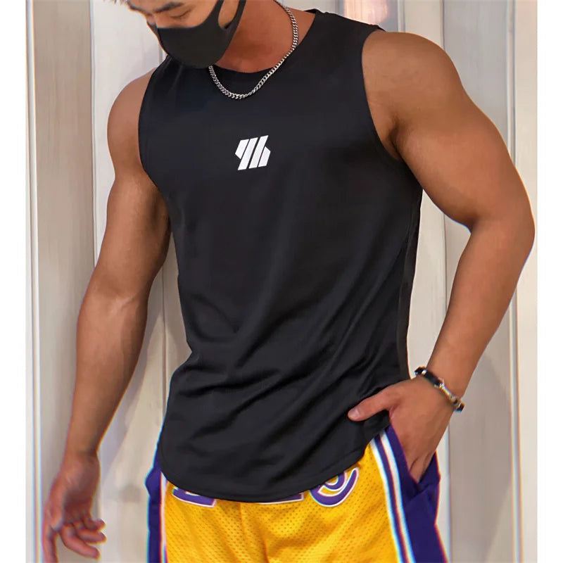 Men's Mesh Sleeveless Gym Vest — Breathable Athletic Training Top