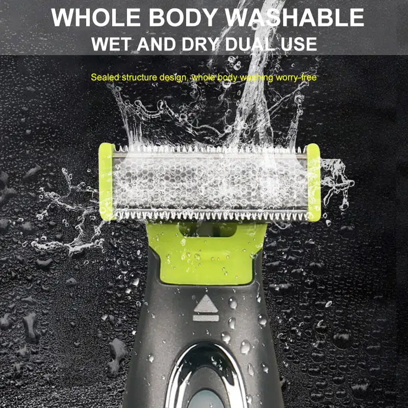 MLG Portable Full Body Electric Shaver – T-Blade, Wet & Dry, USB Rechargeable, Washable