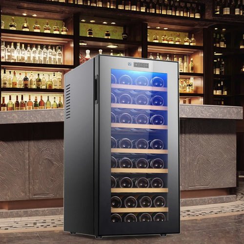 78L Freestanding Wine Cooler Fridge — 32-Bottle Stainless Steel Wine Cabinet for Household & Hotel Use