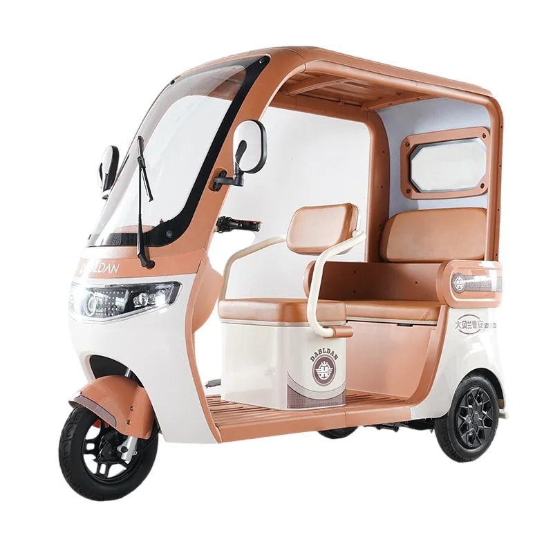 Electric Sightseeing Tricycle — Open Body Mobility & Cargo Vehicle for Adults