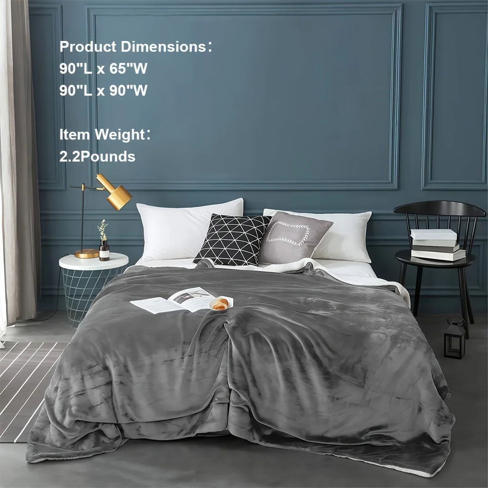 Sherpa Fleece Blanket – Reversible Plush Throw