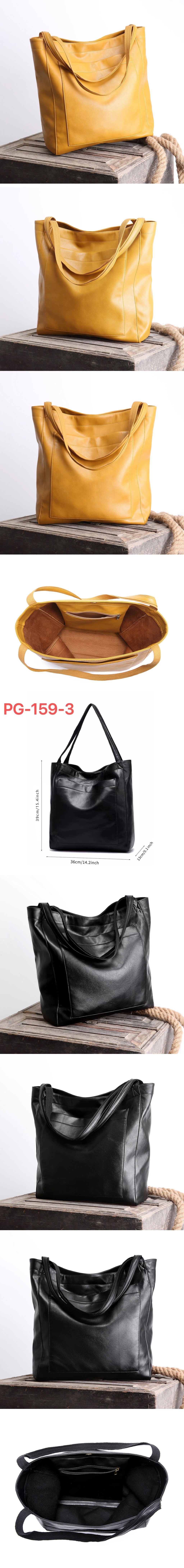 SNOWJENNY Retro Waxed PU Large Tote Bag – Commuter Shoulder Handbag with Pockets for Women