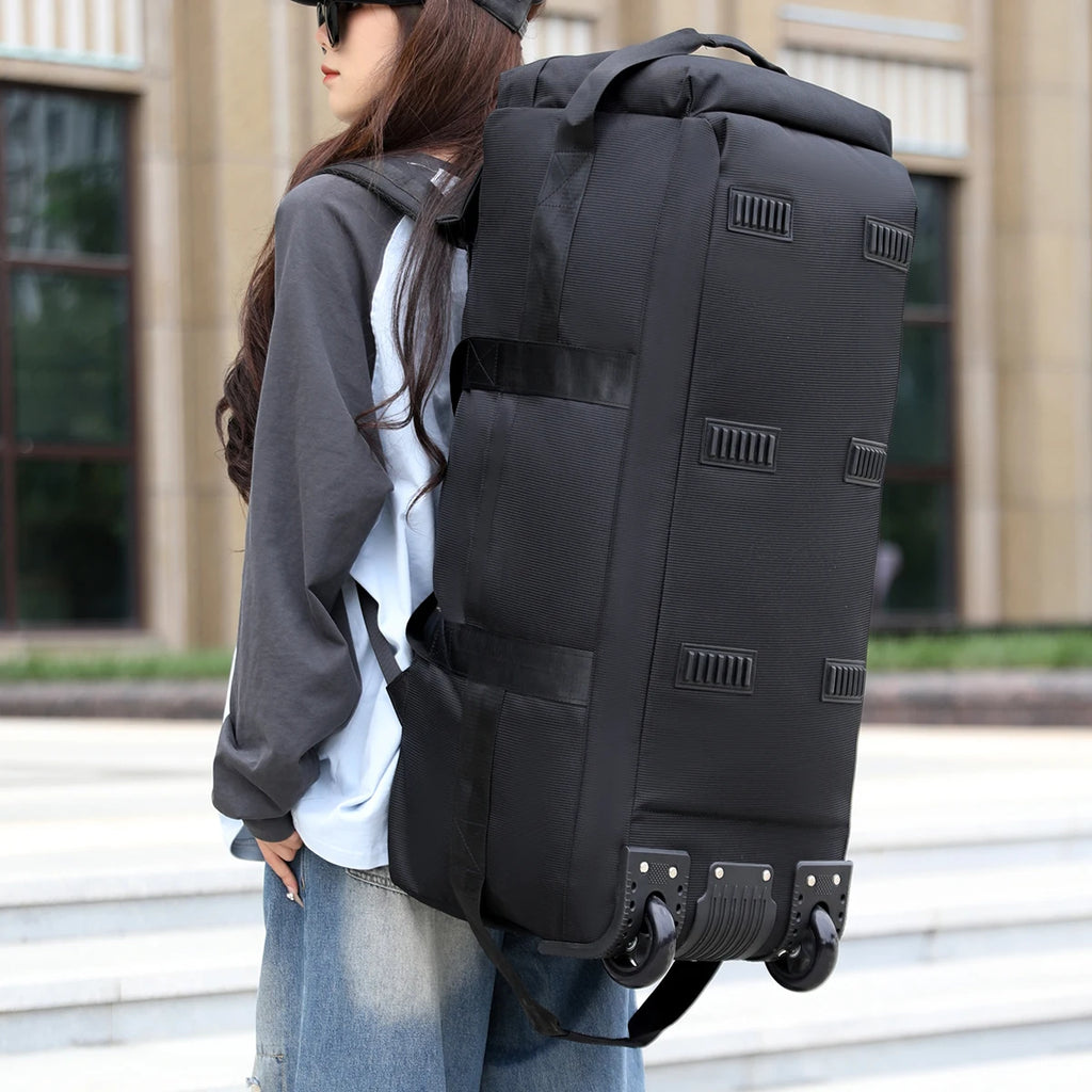 Large-Capacity Wheeled Travel Duffel Bag – Unisex Outdoor Luggage