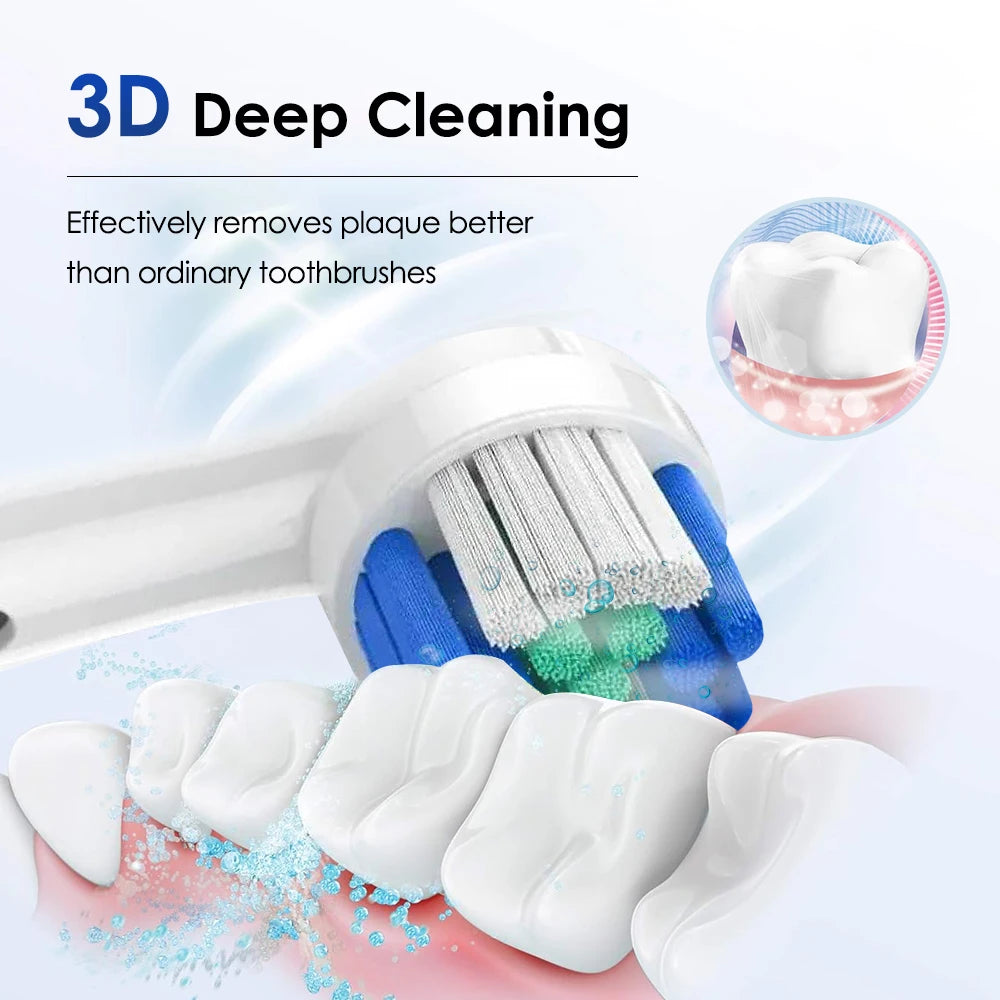 Ms.Dear Rotating Electric Toothbrush – 5 Modes, IP67 Waterproof, 30-Day Battery, 4 Brush Heads
