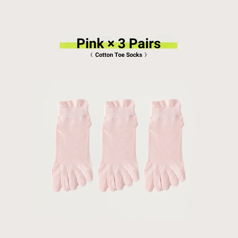 Women's Cotton Toe Socks – Breathable Mesh