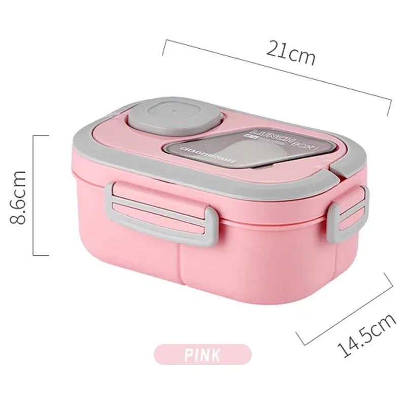 1200ml Wheat Straw Lunch Box – Leakproof Bento with Utensils