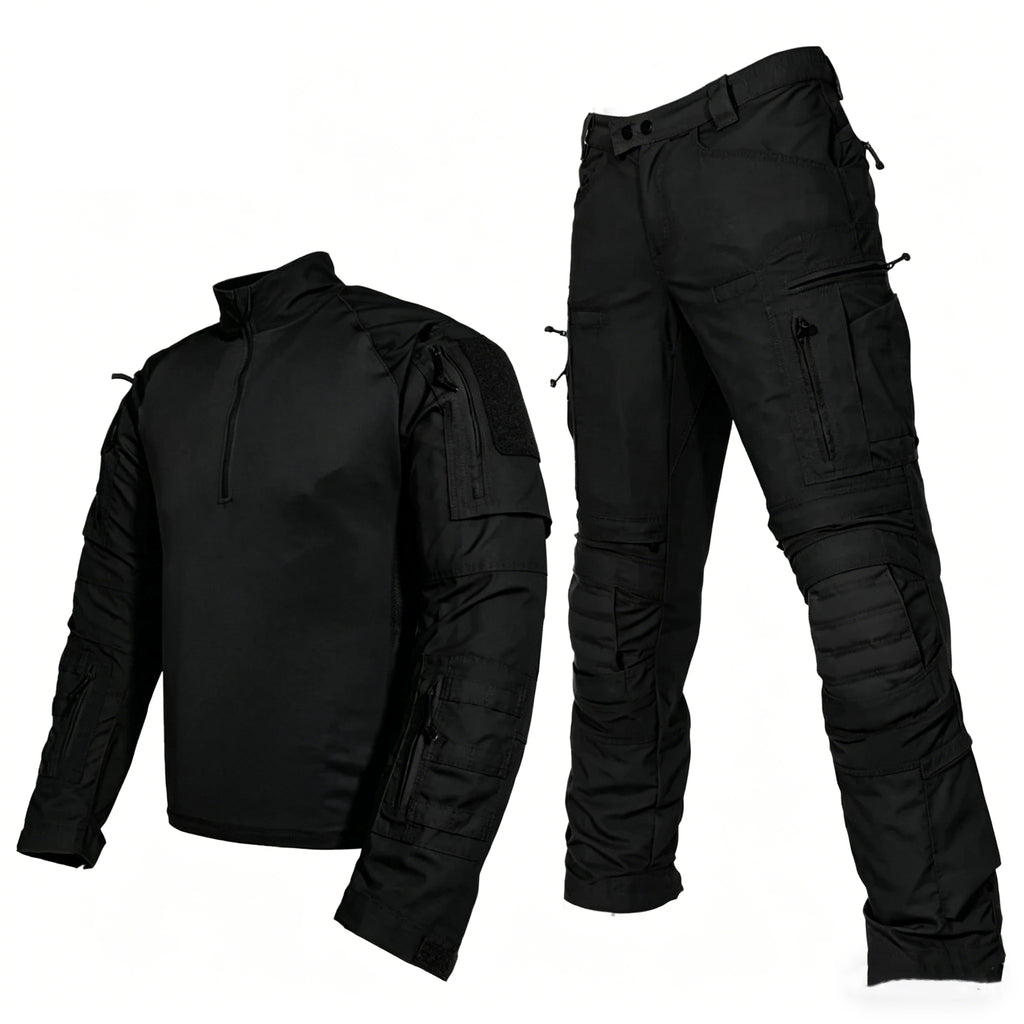 Men's Tactical Frog Suit Uniform Shirt & Cargo Pants 2-Piece Outdoor Set