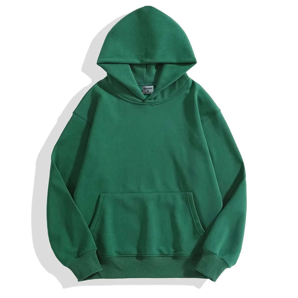 Men's Heavy Weight Polar Fleece Pullover Hoodie — 480gsm Thick Cotton Sweatshirt