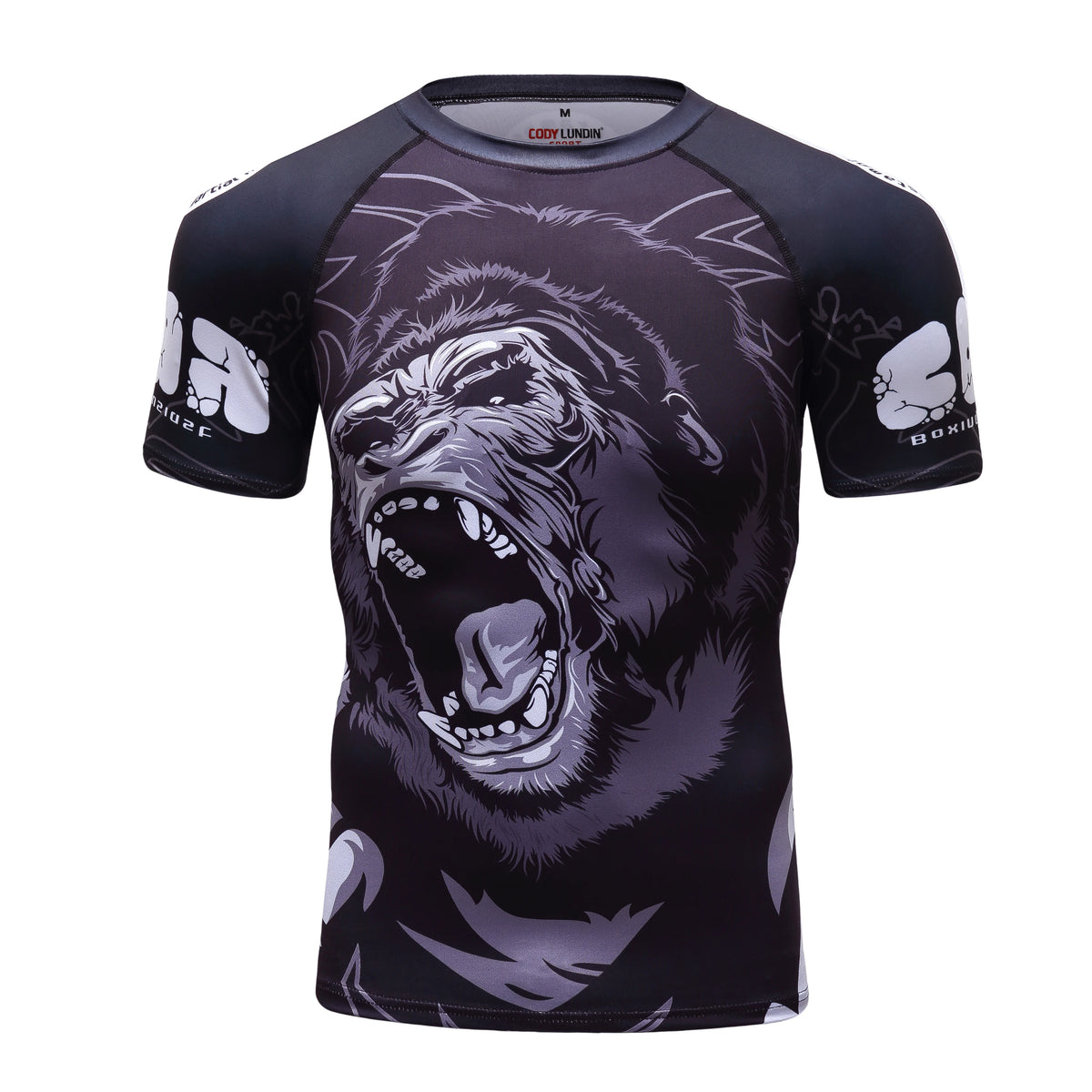 Men's MMA Rashguard BJJ 4-Piece Set – Gorilla Print Grappling Tracksuit