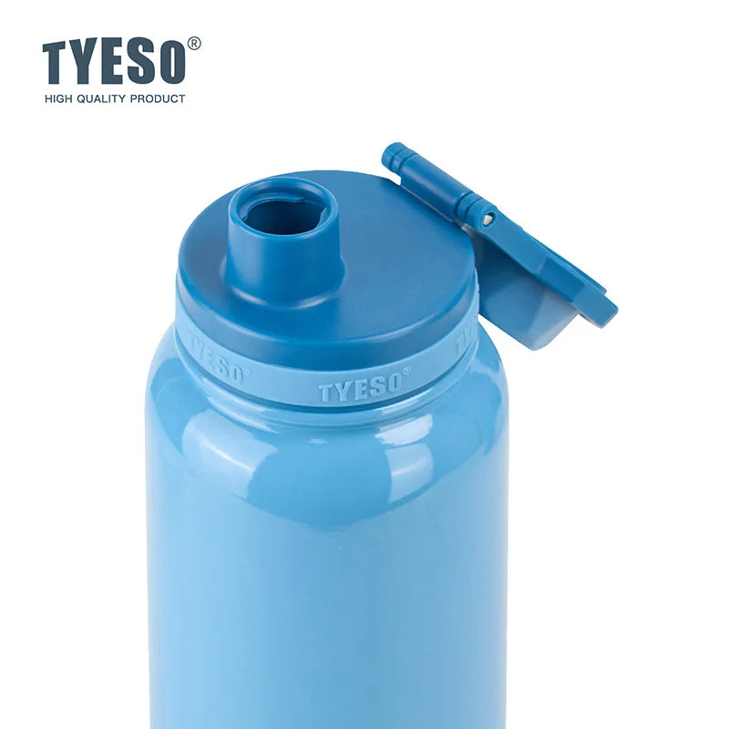 TYESO 304 SS Vacuum Thermos Bottle – Wide Mouth, Leakproof, 6–12Hr, 600–1200ml, 10+ Colors, Optional Cup Bag