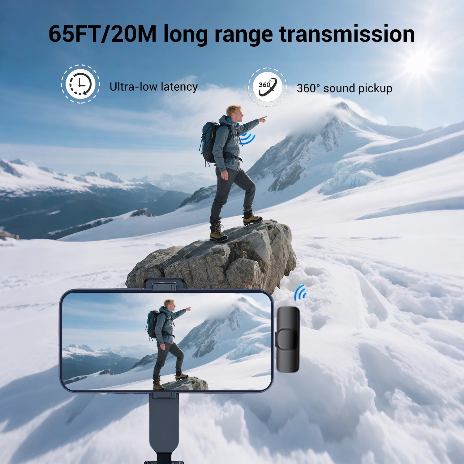 Crystal Clear Audio. Zero Setup. — Wireless Lavalier Microphone | Type-C, Plug & Play, 30m Range, Noise Reduction, 360° Pickup, 4 Colors