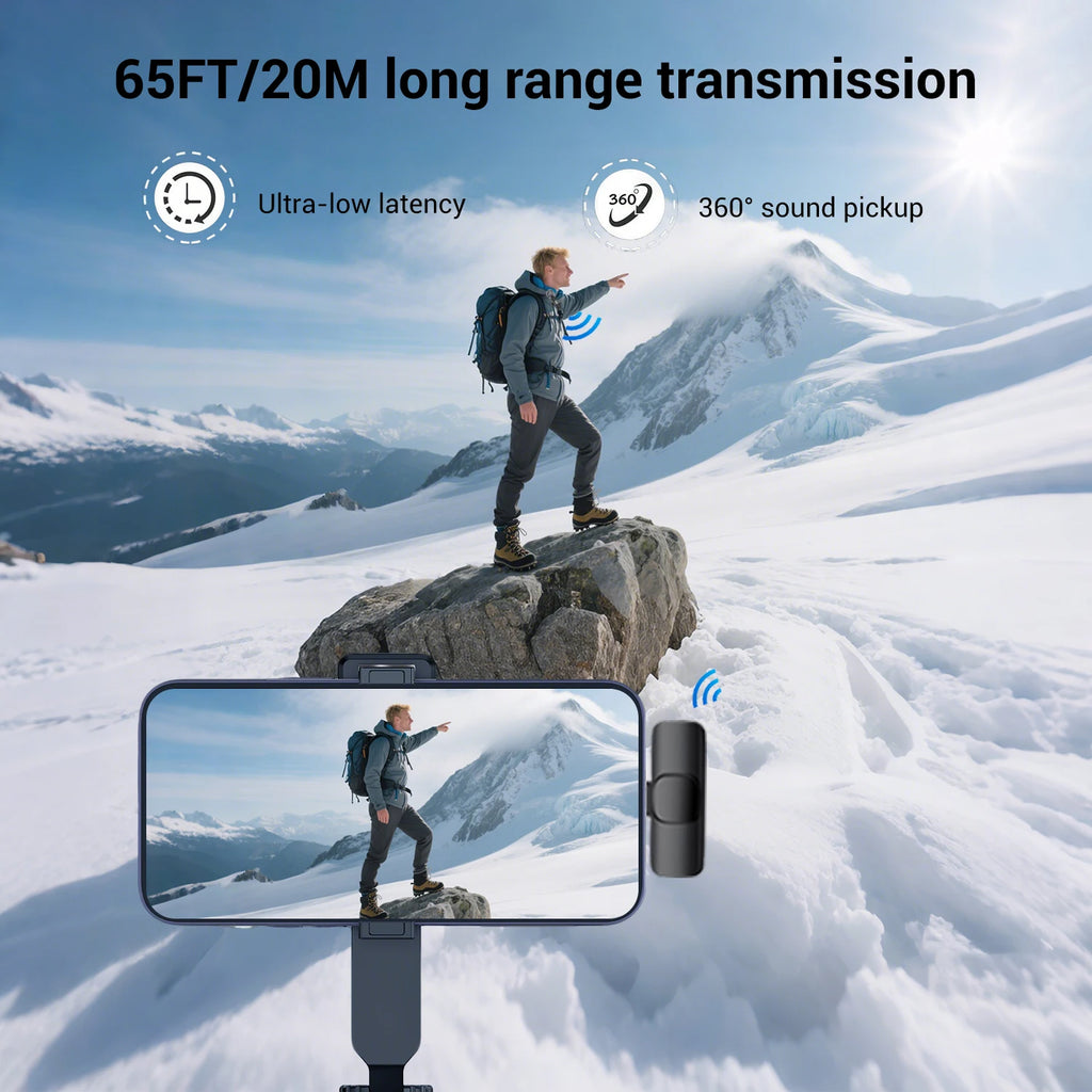 Crystal Clear Audio. Zero Setup. — Wireless Lavalier Microphone | Type-C, Plug & Play, 30m Range, Noise Reduction, 360° Pickup, 4 Colors