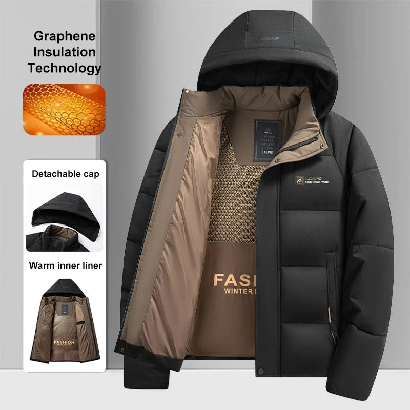 Men's Graphene Windproof Hooded Jacket — Lightweight Technical Outer Shell