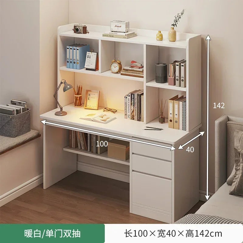 Simple Modern Computer Desk — Student Writing & Home Office Workbench, Multiple Configurations