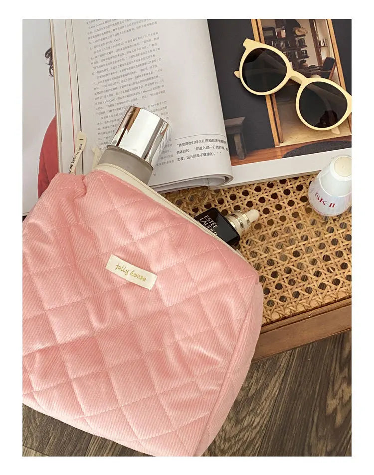 Large Capacity Cosmetic Clutch Bag – Women's Travel Makeup Storage Bag with Zipper