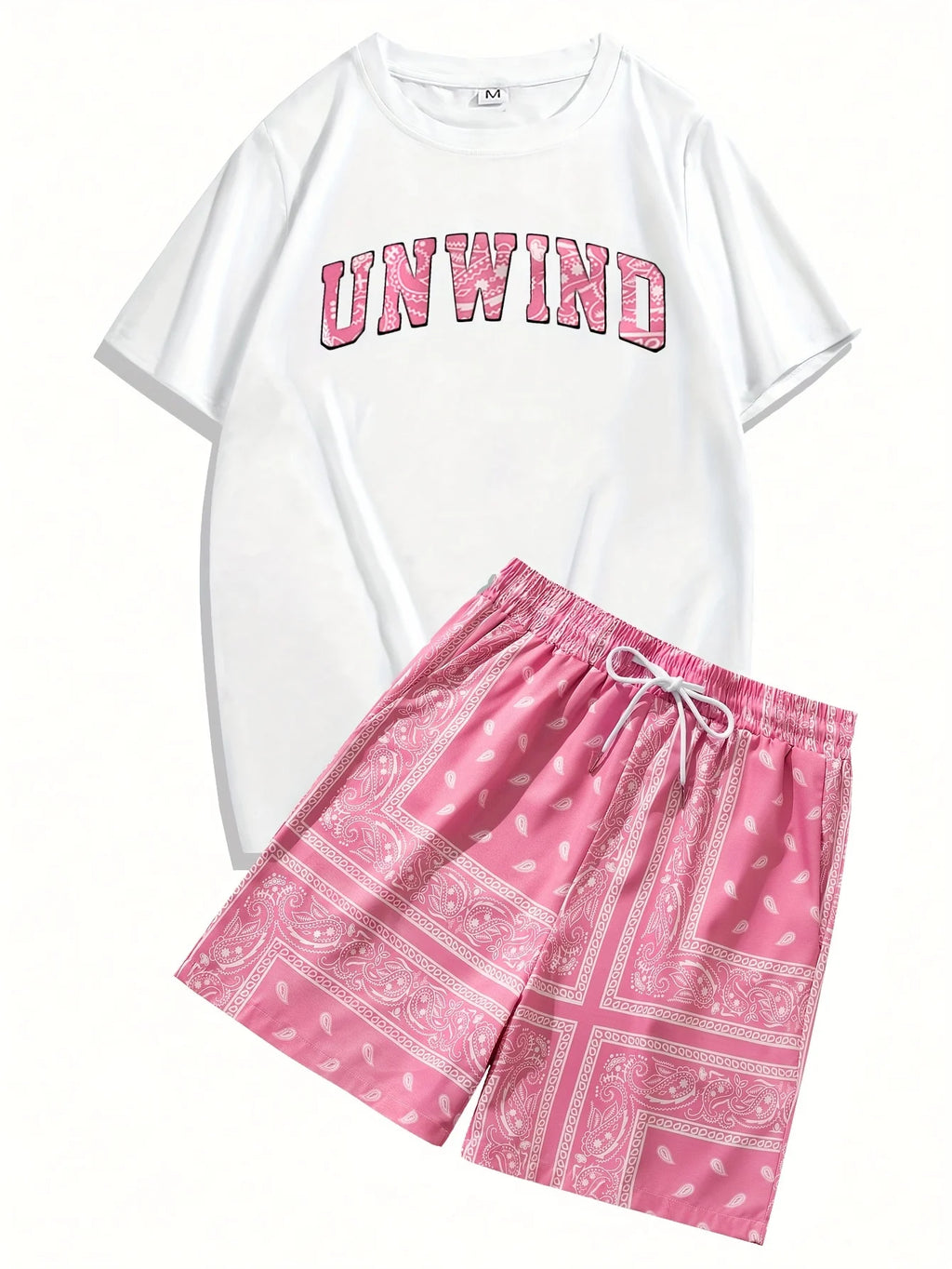Men's Hip-Hop Bear Print Short Sleeve Sports Set – Quick-Dry 2-Piece Streetwear