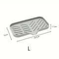 Tidy Sink. Dry Counter. — Silicone Faucet Mat & Sink Tray | Soap Dish, Sponge Drain Pad, Splash Mat, Countertop Storage, M & L Sizes