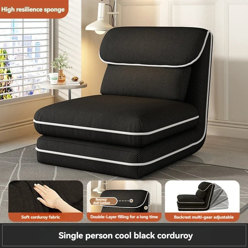 Foldable Fabric Sofa Bed — Lazy Tatami Lounge Chair