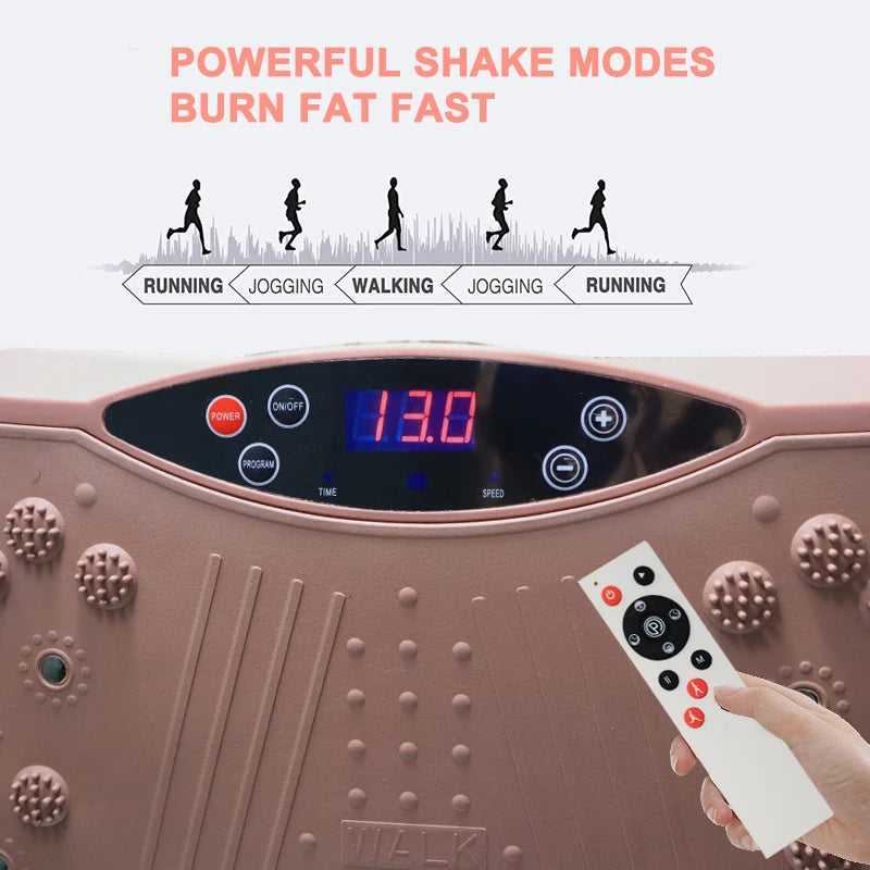 Home Fitness Vibration Plate Slimming Machine — Fat Burner Oscillating Workout Platform