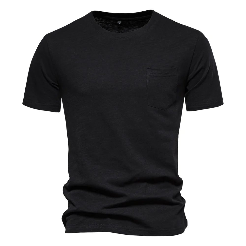 Men's 100% Cotton O-Neck Short Sleeve T-Shirt — Classic Crew Neck Essential