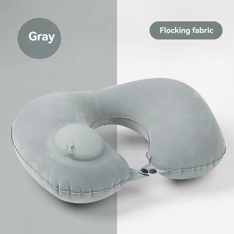 Inflatable U-Shape Travel Neck Pillow — Portable