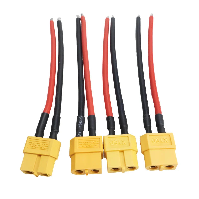 XT60 Battery Connector Plug – 14AWG Silicone Wire for RC Airplane, LiPo Battery, ESC & FPV Drone