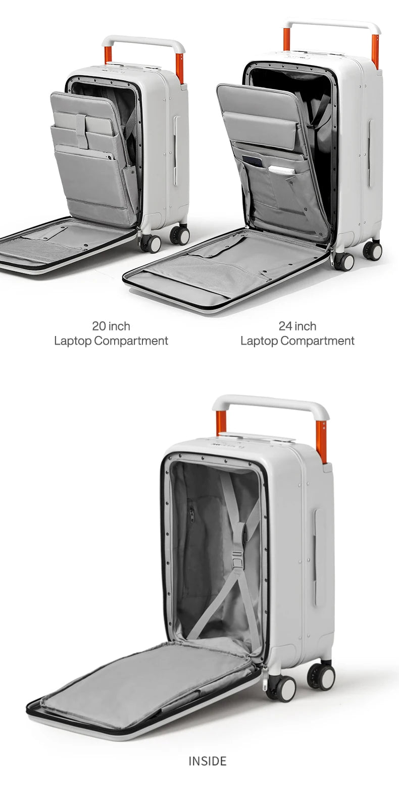 Mixi Front-Pocket Laptop Suitcase – PC Aluminum Frame