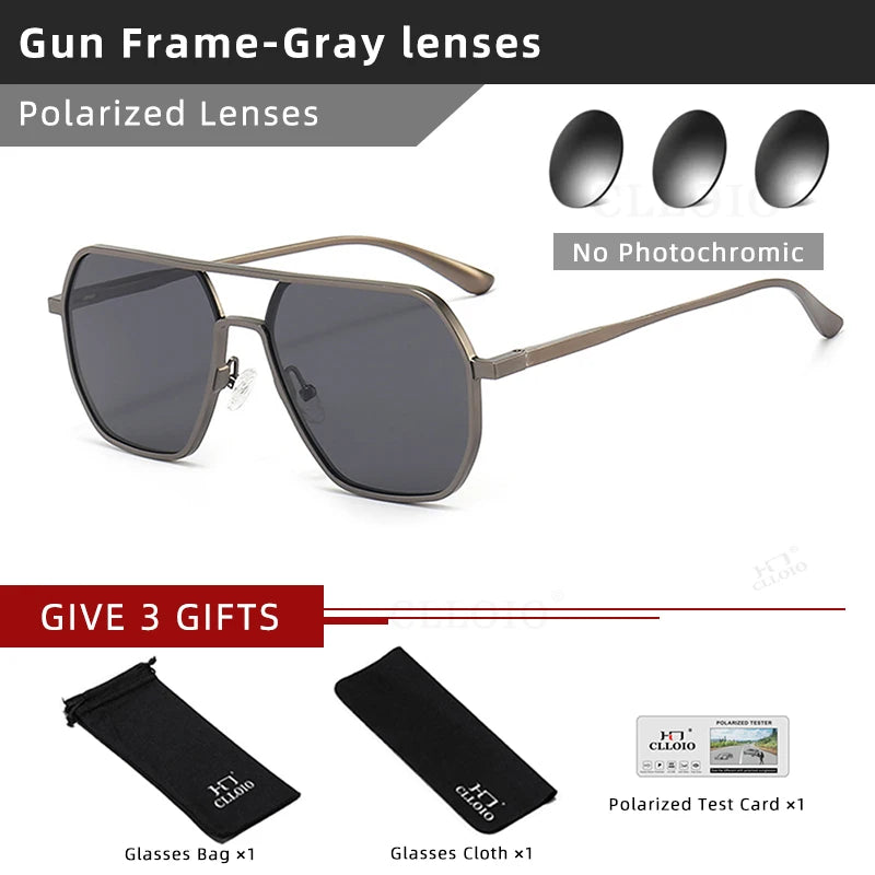 CLLOIO Anti-Glare Day & Night Vision Sunglasses | Polarized Photochromic UV400 Driving Glasses