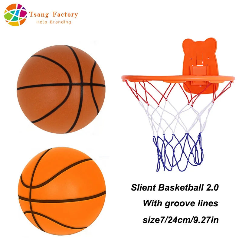 Silent Basketball – Size 7 PU Foam Quiet Indoor Dribble Ball, No Noise, No Pump Needed