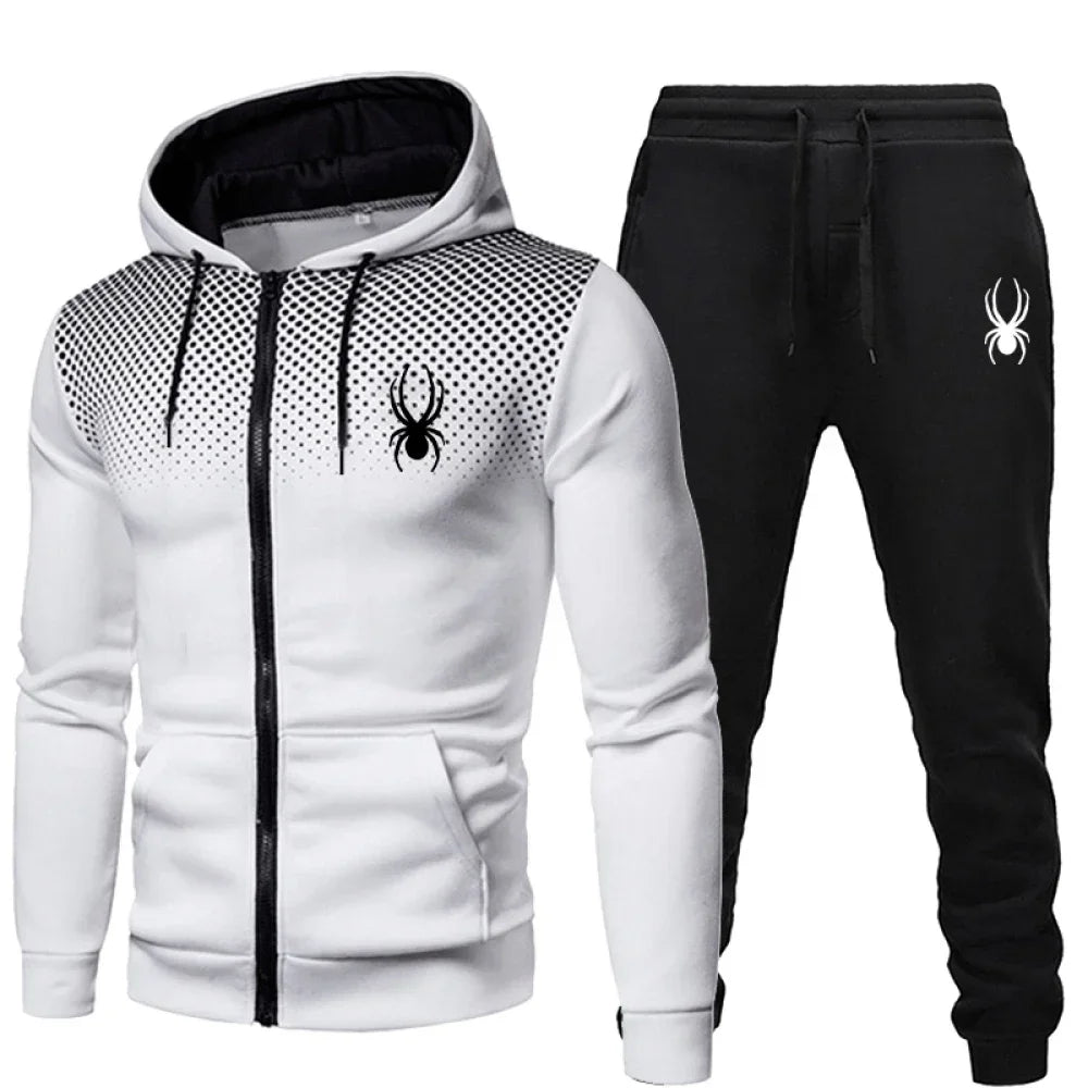 Men's 2-Piece Zip Hoodie Tracksuit — Matching Hoodie & Jogger Set