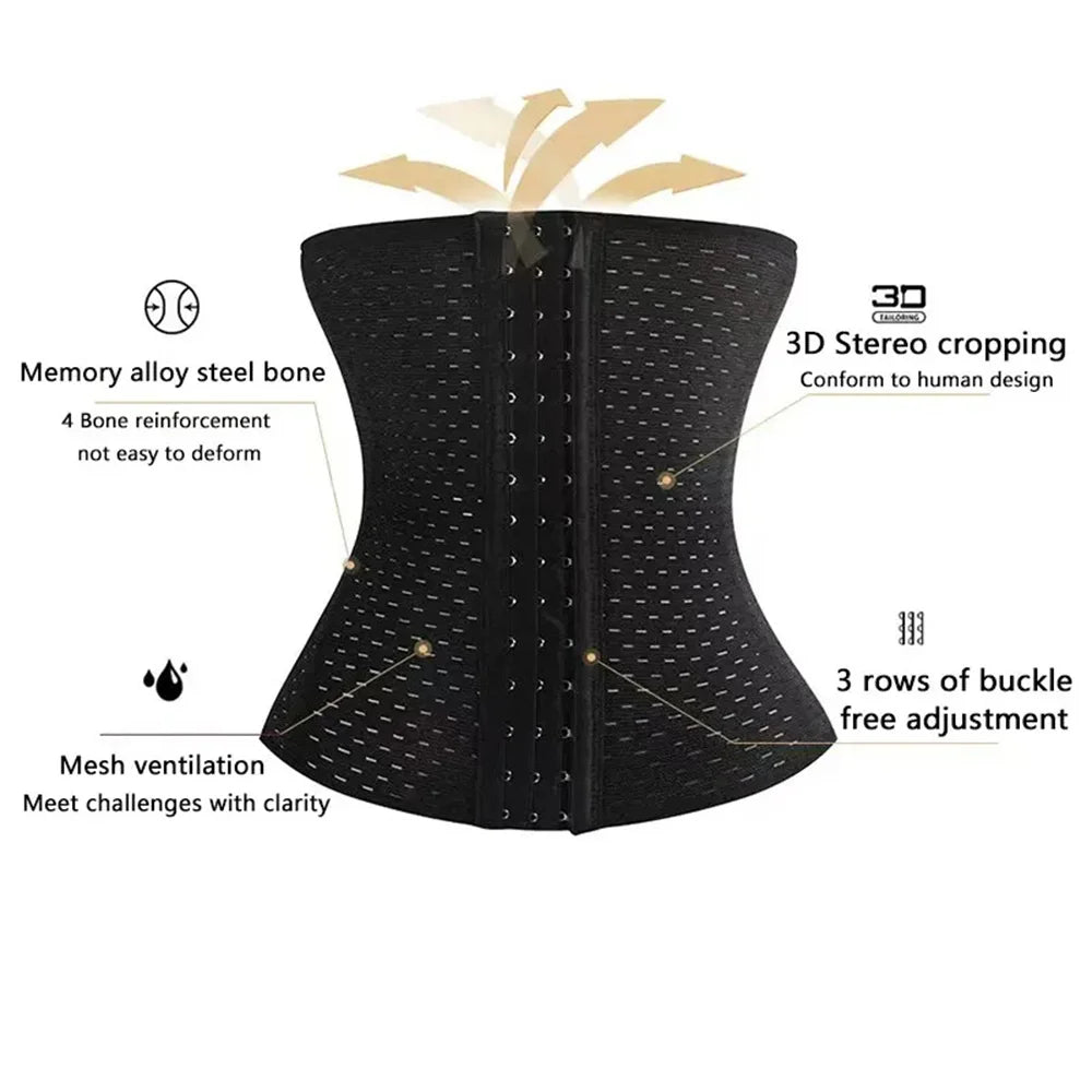 Slim. Support. Recover. — Women’s Tummy Slimming Belly Band Shapewear | Waist Cincher Corset, Postpartum Support, S–XXL, Black