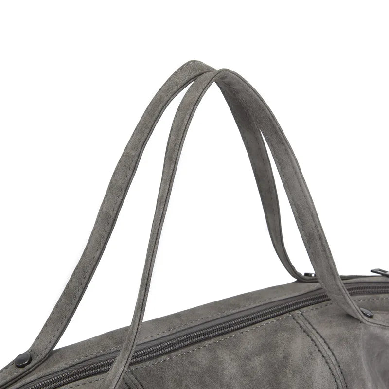 Luxury Matte Frosted PU Large Square Tote Bag – Rivet Designer Handbag for Women